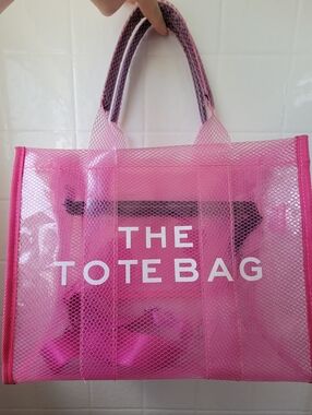 Pink The Tote Bag - Clear Mesh Womens Tote